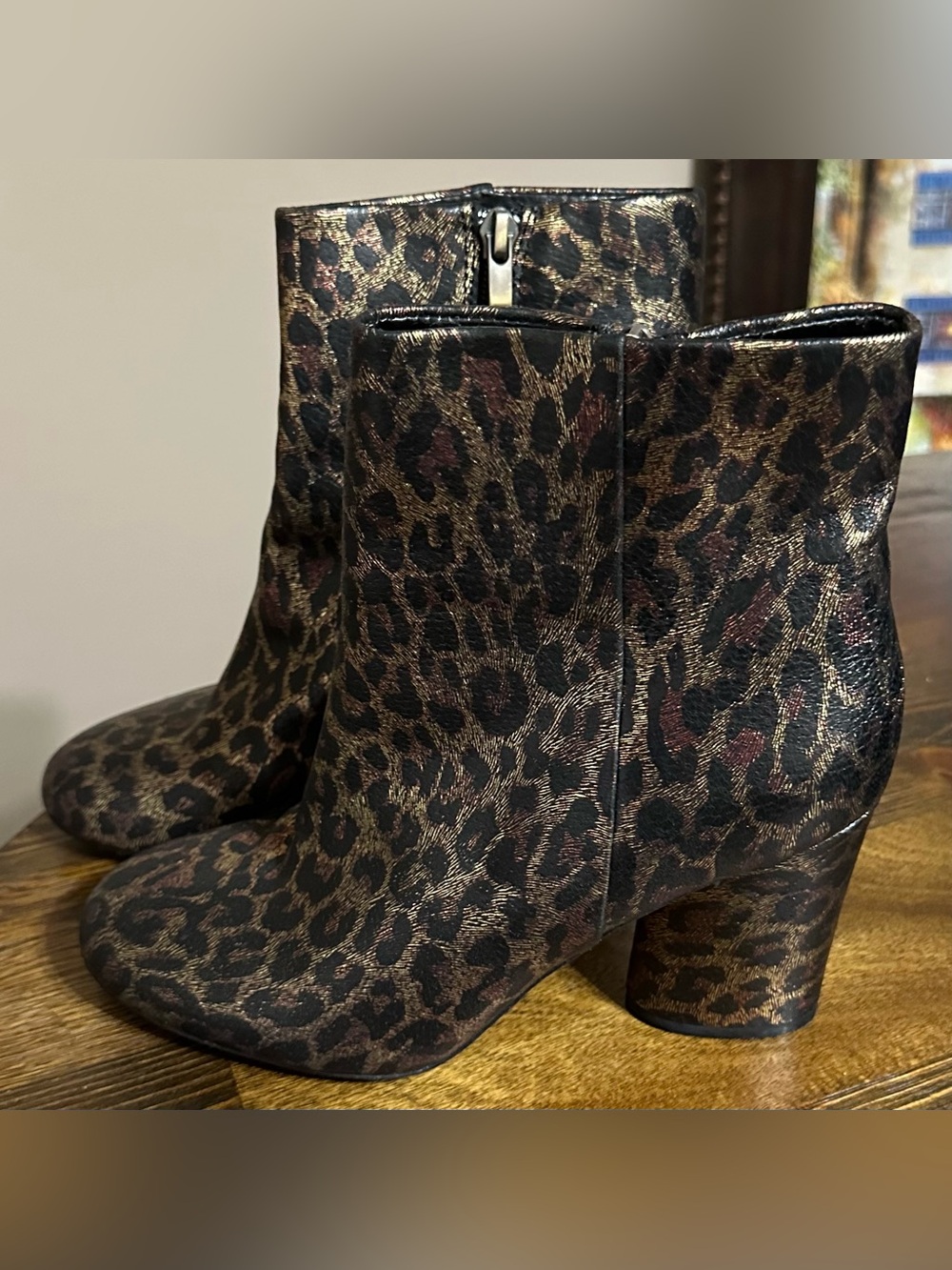 Neiman Marcus Leopard print boots